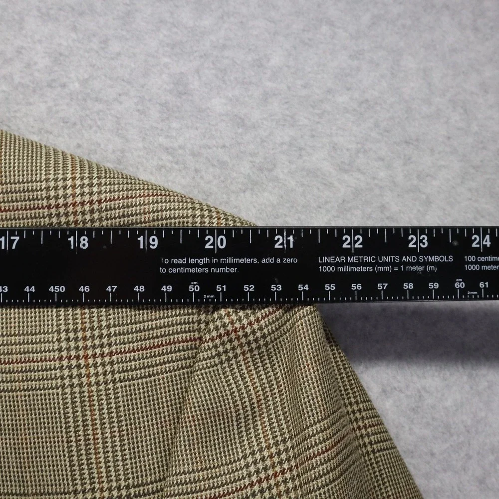 Jos A‎ Bank Blazer Mens 46L Wool/Silk 2-Button Suit Jacket Sport Coat Tan Plaid
